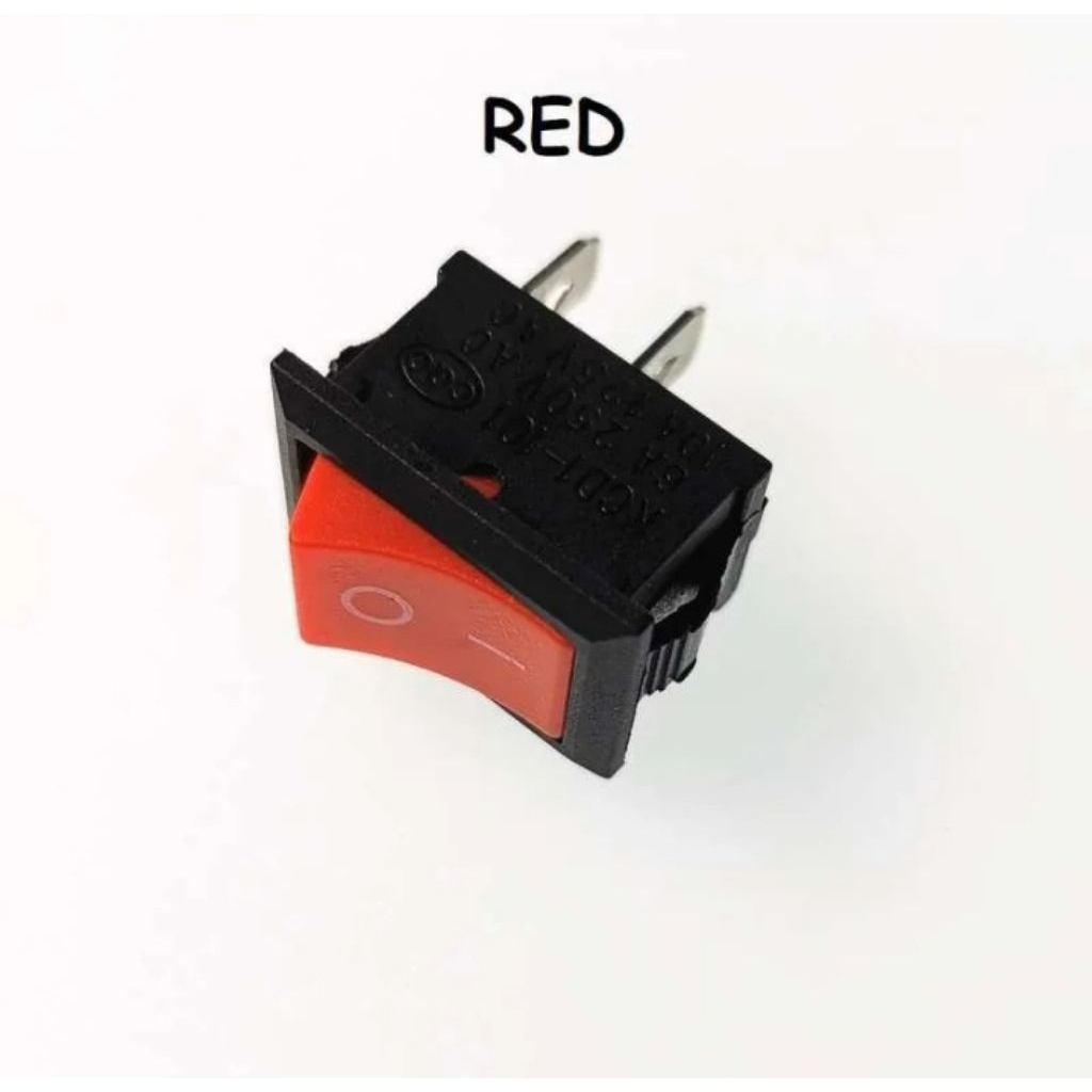 Jual Sakelar switch rocker 21 x 15 mm warna merah 2 pin kaki | Shopee ...
