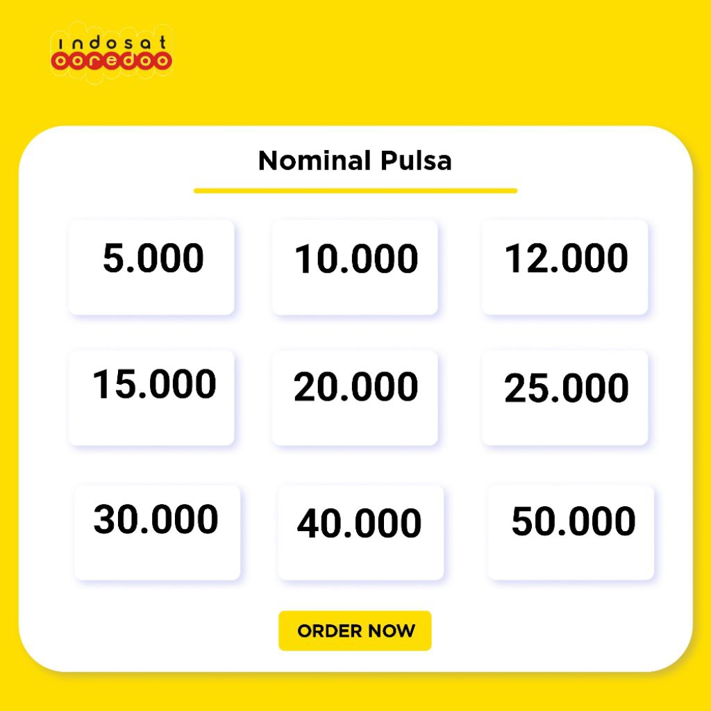 Jual PULSA INDOSAT 5K 10K 15K 20K 25K 30K Reguler Termurah 5000 Rupiah ...