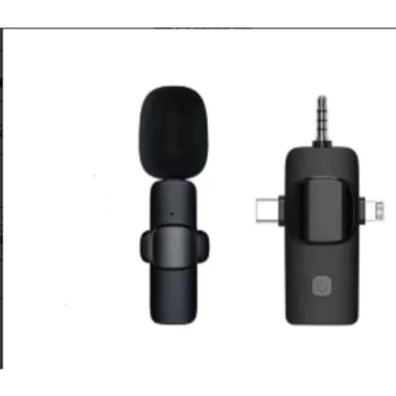 Mikrofon Wireless Clip On Plug Play Noise Cancelling Type C Lightning IPhone Android Vlog Live