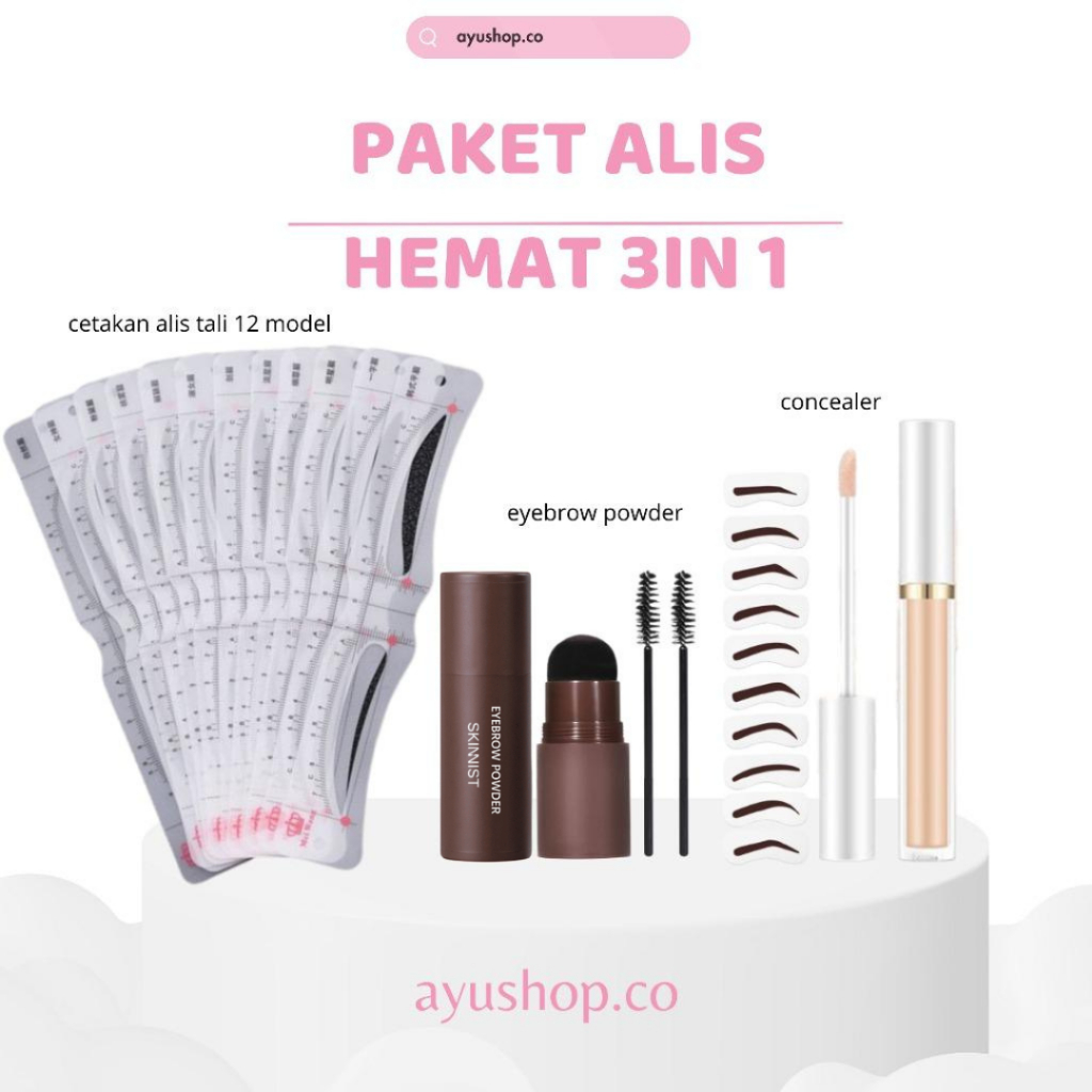 Jual (BPOM SKINNIST) Paket Ngalis 3in1 - Paket Eyebrow Powder 3in1 ...