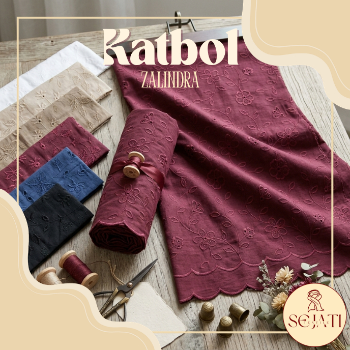 Jual Kain Katbol Katun Bordir Bolong 