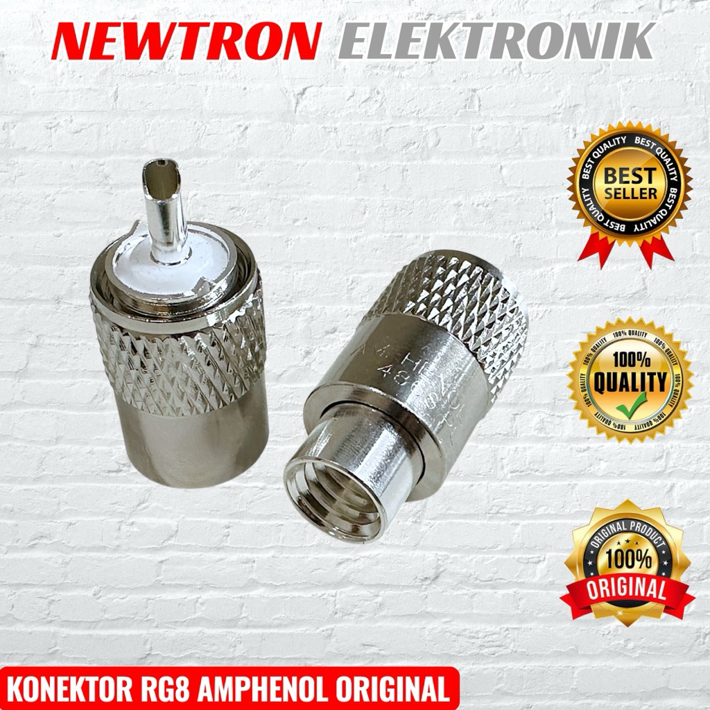 Jual Konektor RG8 AMPHENOL ORIGINAL Asli untuk Kabel Antena PL259 RG-8 ...