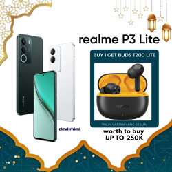 devilmimi realme P3 LITE Ultra Slim Design 7.79mm RAM 4GB+8GB/128GB HP NFC Baterai awet 6300mAh ORI