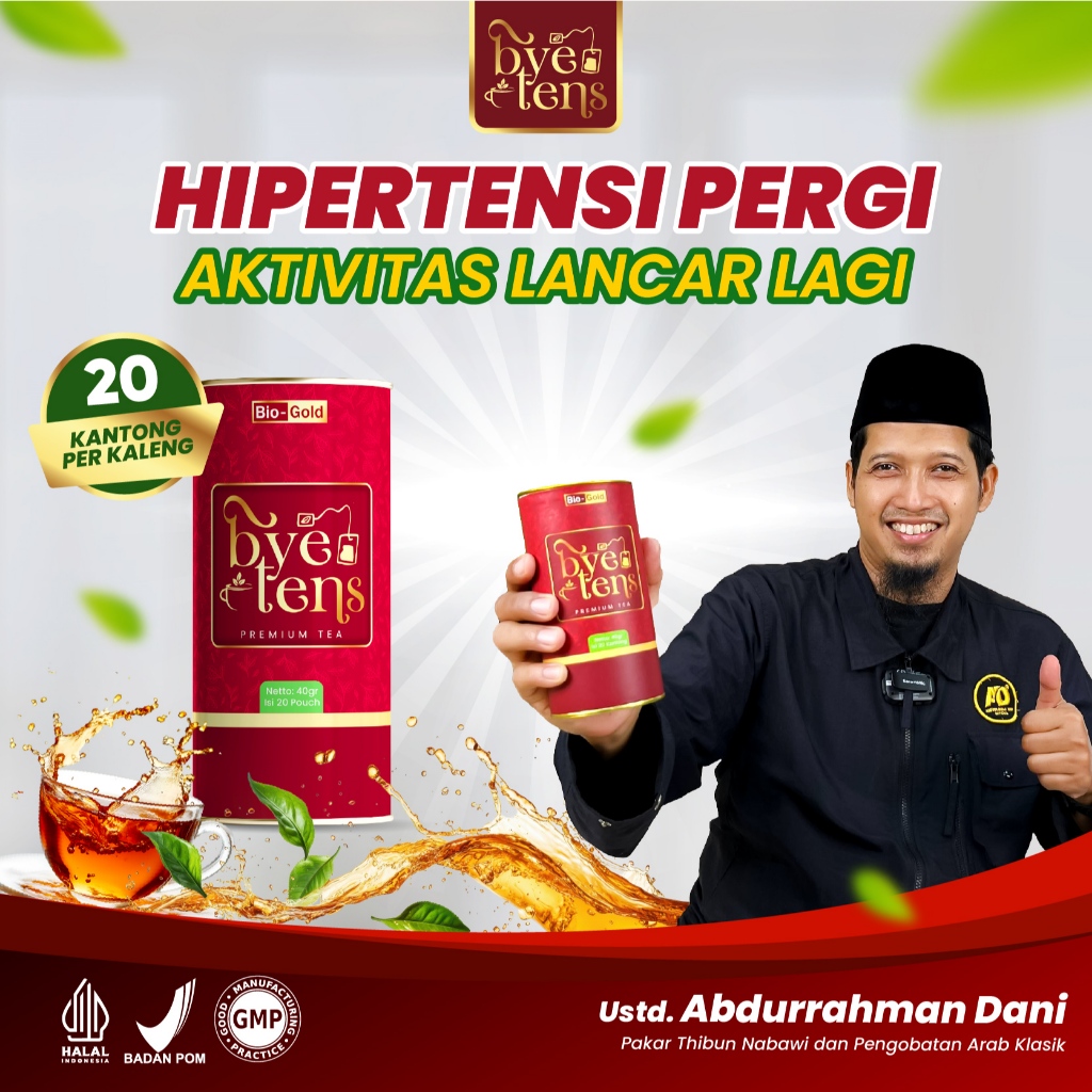Bye Tens Premium Tea - Teh Obat Herbal Hipertensi Kolesterol Gula Darah dan Tekanan Darah Tinggi