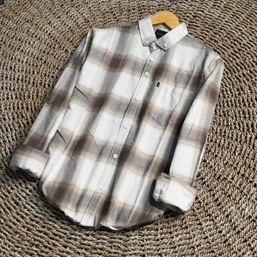 HEYTUAN Kemeja Flanel Pria Lengan Panjang Hem Premium Kotak Baju Modern Unisex