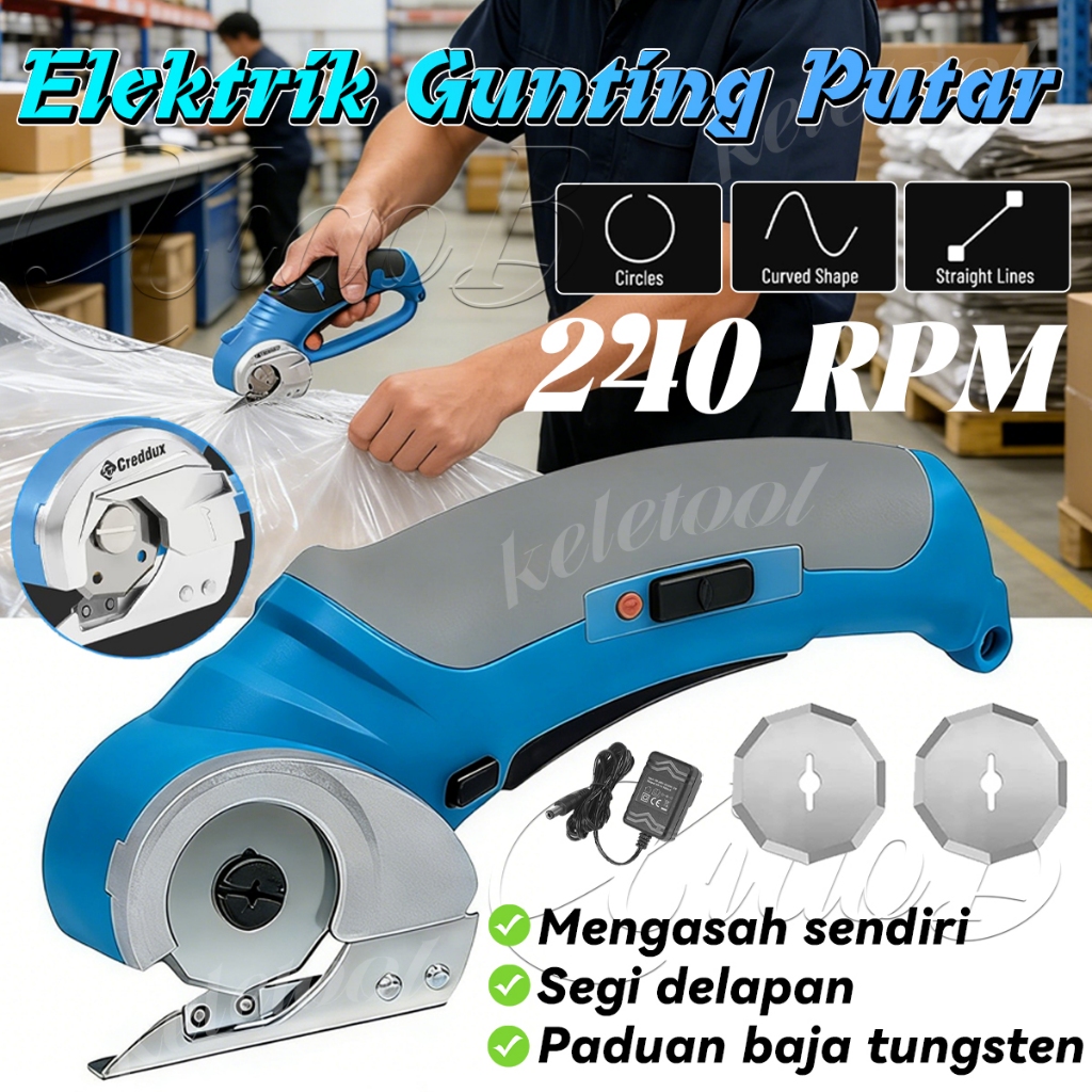 Jual Mesin Pemotong Kain Gunting Kain Elektrik Gunting Putar Listrik ...