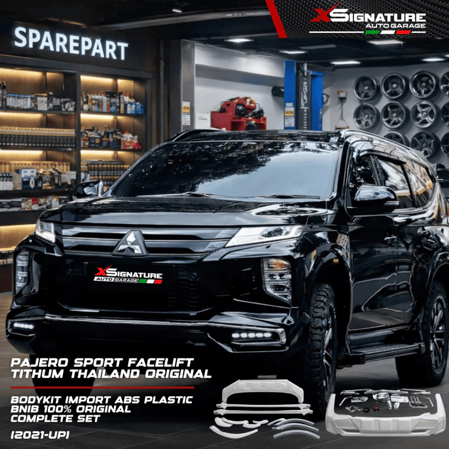 PAJERO SPORT FACELIFT (2021-UP) TITHUM THAILAND ORIGINAL BODYKIT IMPORT ABS PLASTIC BNIB 100% ORIGINAL COMPLETE SET (BUKAN CETAKAN LOKAL ATAUPUN SUPERCOPY)