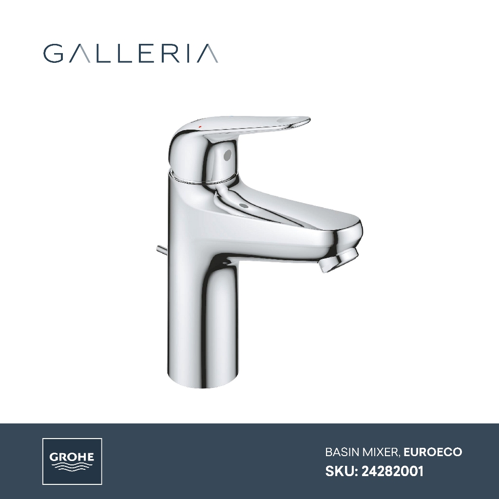 Jual Grohe Euroeco Single-lever Basin Mixer 24282001 / Grohe Keran ...