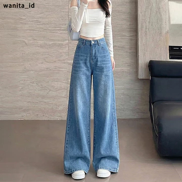 Baggy Pants Dewasa Kulot Jeans Wanita Celana Jeans Panjang Wanita