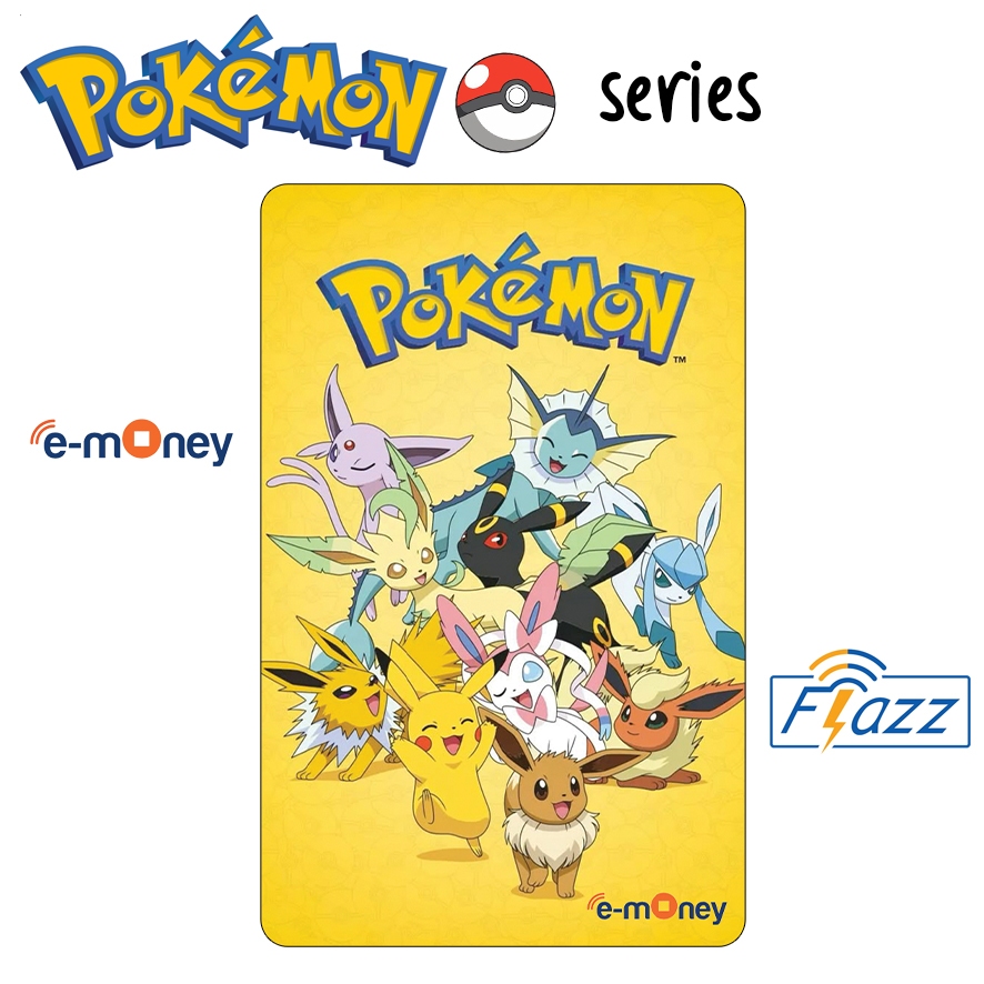 Jual Kartu Emoney Flazz Pokemon Support NFC Busway Transjakarta Etoll ...