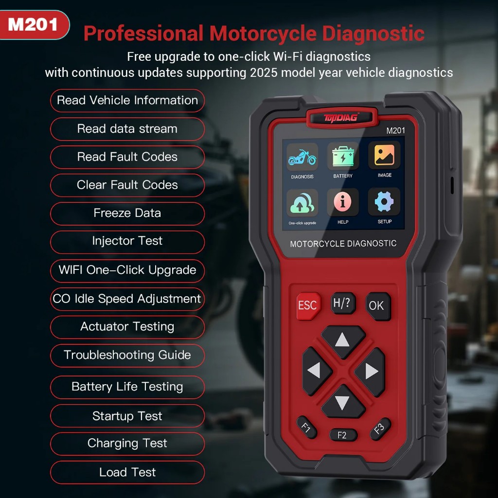 Jual JDiag TopDiag M201 M 201 Sepeda Motor Scanner Function Diagnostic ...