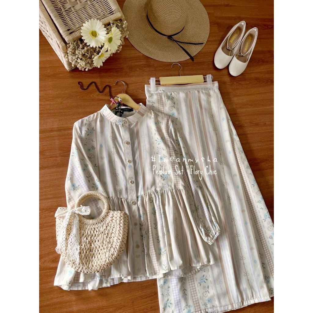 Jual Peplum Set by Mysha | Set Rok Hari Raya Lebaran | Shopee Indonesia