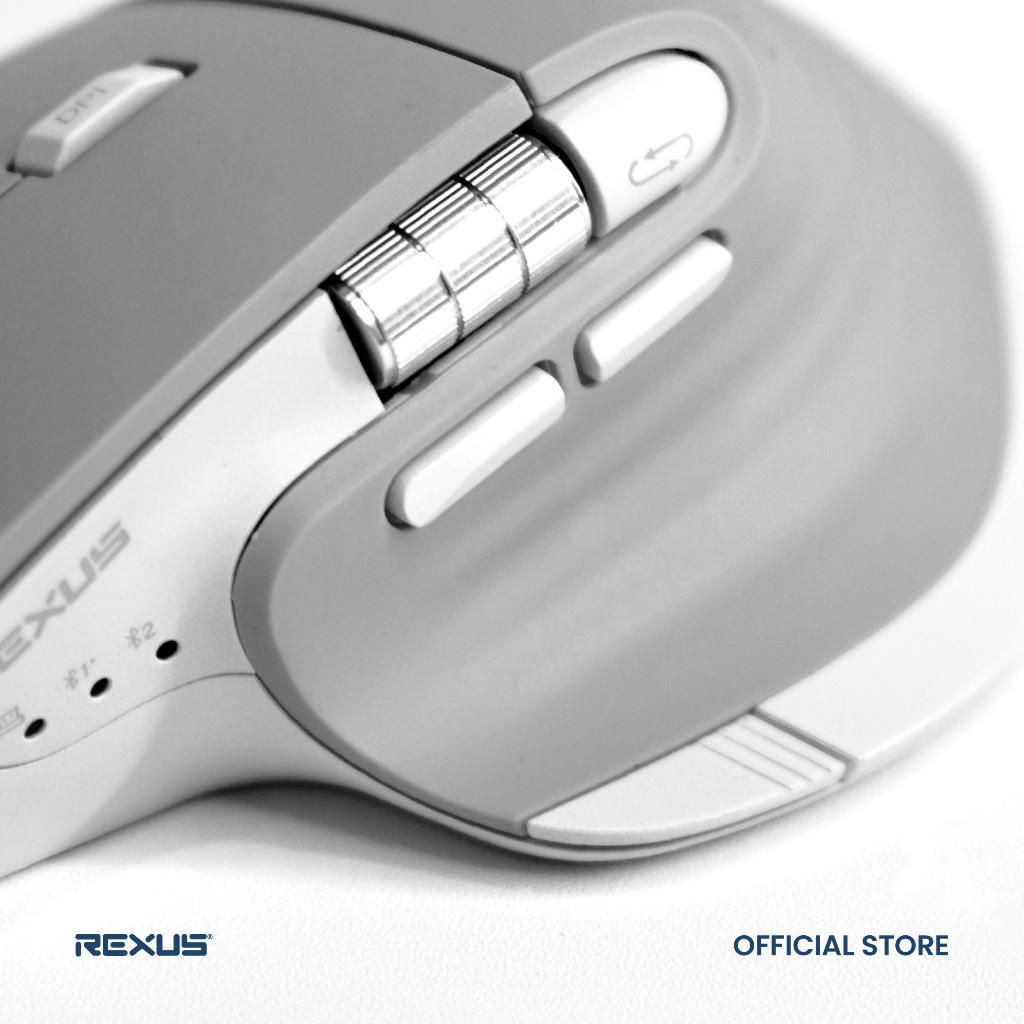 Rexus Flow QZ30 Mouse Office Wireless Ergonomic Silent Click - AeroSpin Wheel & Horizontal Scroll Mode (5)