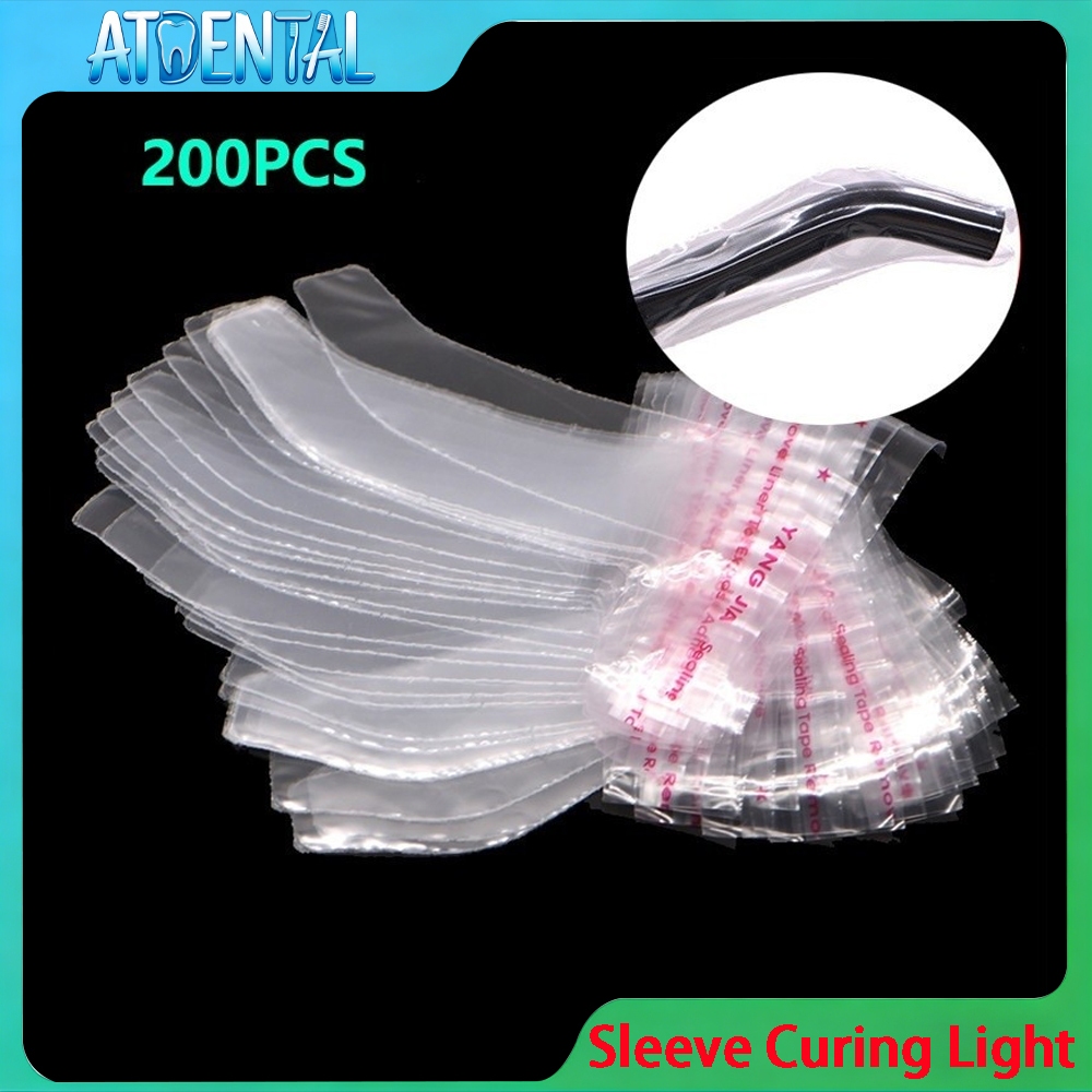 Jual 200Pcs/Box Disposable Dental Light Curing Head Covers Protective ...