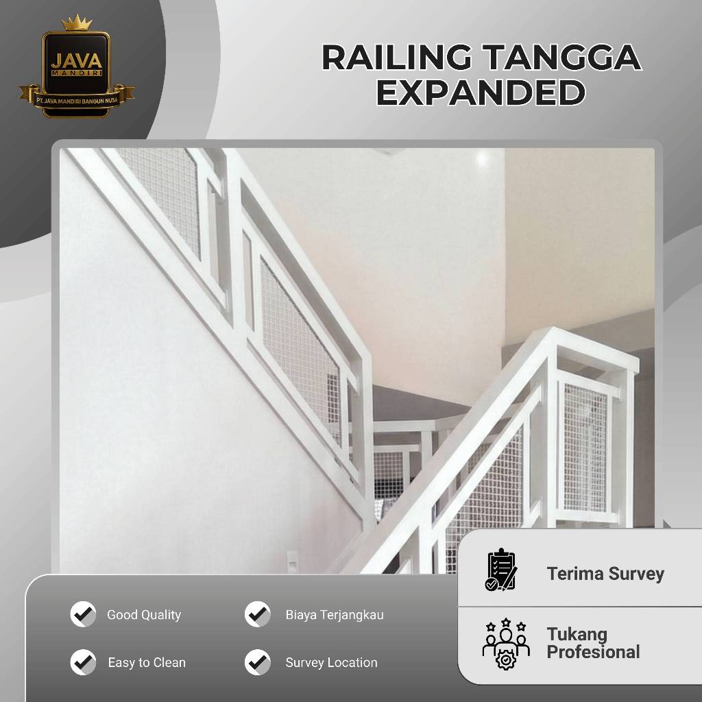 Jual RAILING TANGGA HOLLOW MINIMALIS/JARING EXPANDA/PLAT PERFORATED ...