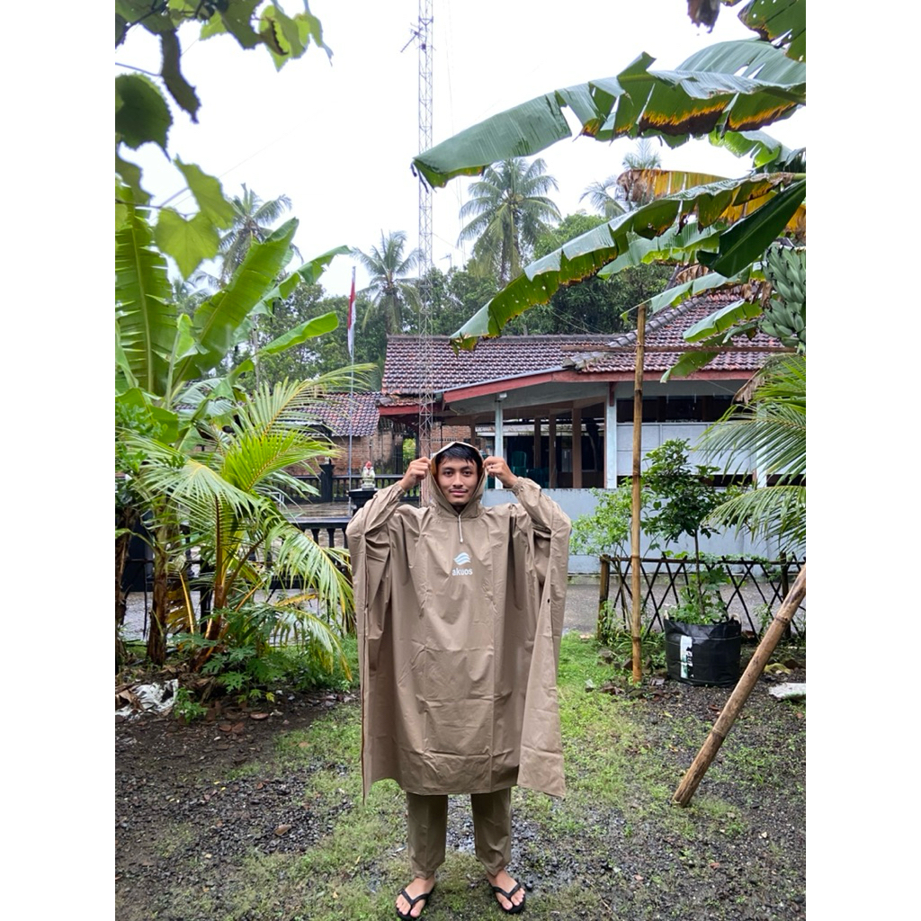 Jual AKUOS Jas Hujan Ponco & Stelan Ponco Celana Mantel Hujan Kelelawar ...