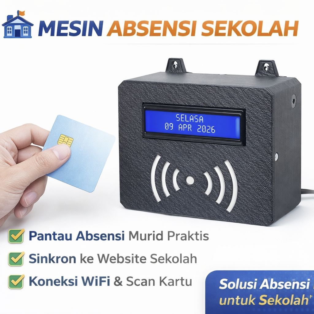 Jual MESIN ABSENSI SISWA ONLINE RFID 13,56 MHZ + NOTIFIKASI OTOMATIS ...