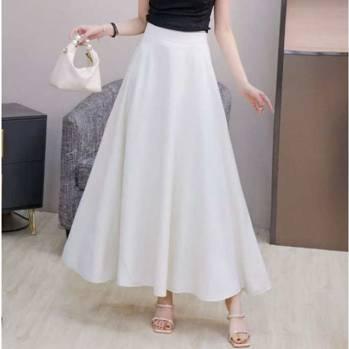 Shenel Flared Skirt Panjang Rok Formal Midi611 Maxi612 Flowy Kantor Kuliah Kekinian Premium