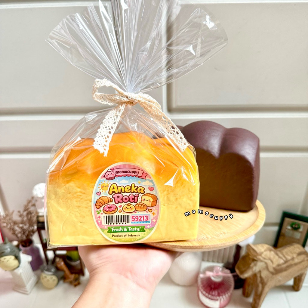 Jual MOMOCUPPY kawaii super jumbo loaf squishy roti tawar super slow ...