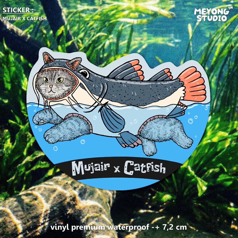 Jual Meyong studio | Sticker Mujair X Catfish | Sticker Aesthetic ...