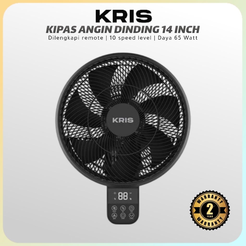 Jual KRIS Kipas Angin Dinding Remote 14 Inci | Wall Fan 14 Inch KRIS ...