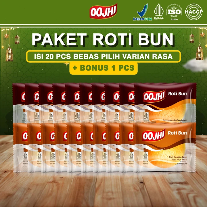 Jual OOJHI Roti Bun Paket 20PCS Rasa Kopi Susu Dan Rasa Cokelat Cemilan ...