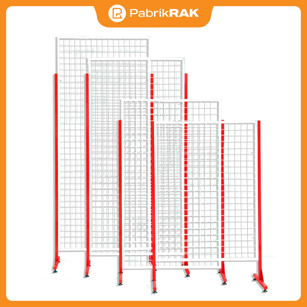 Jual PABRIKRAK Rak Mundo Standing Backmesh Tiang Ram Rak Gantungan ...