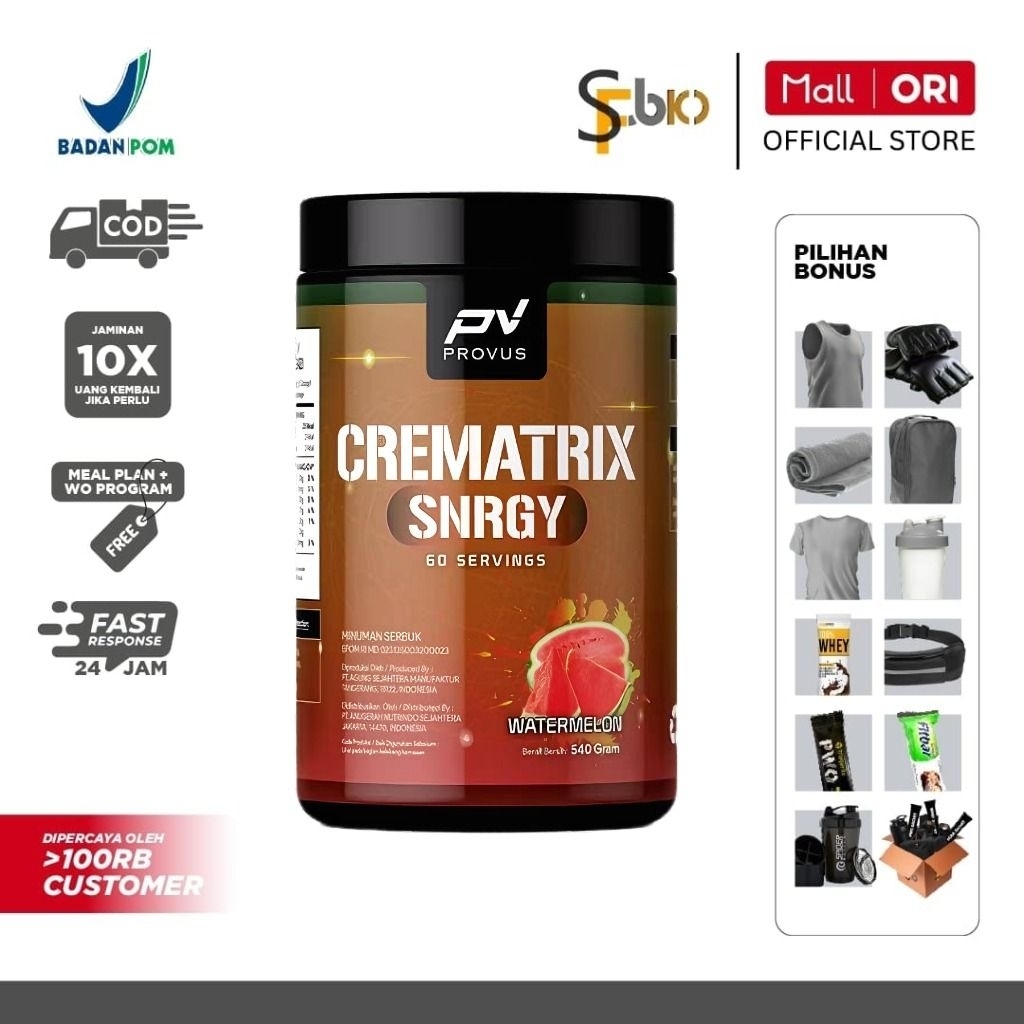 Jual Provus Crematrix SNRGY - Creatine Hmb -Suplemen Fitness | Shopee ...