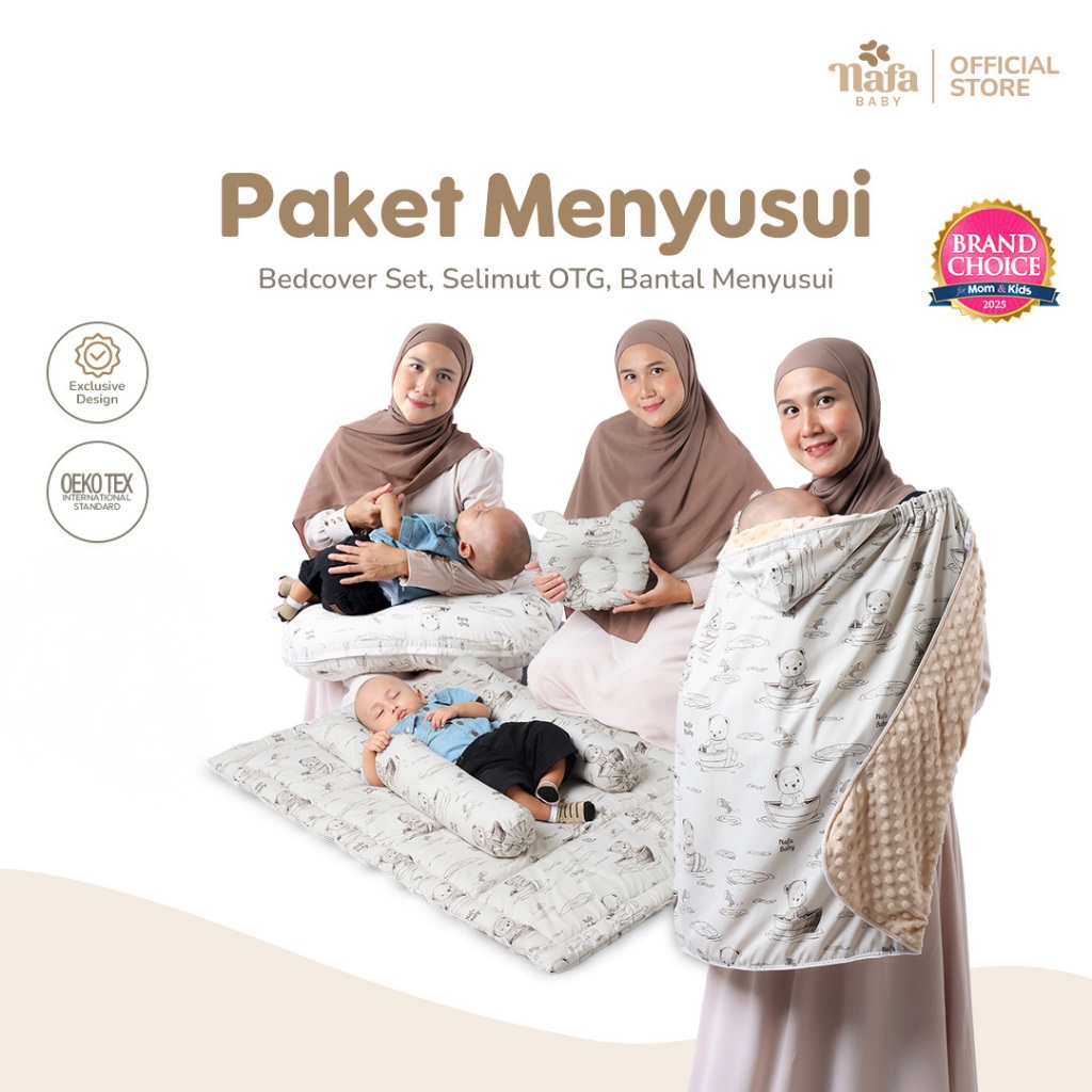 Jual NAFA BABY – Paket Menyusui | Bedcover Bayi + Bantal Menyusui + OTG ...
