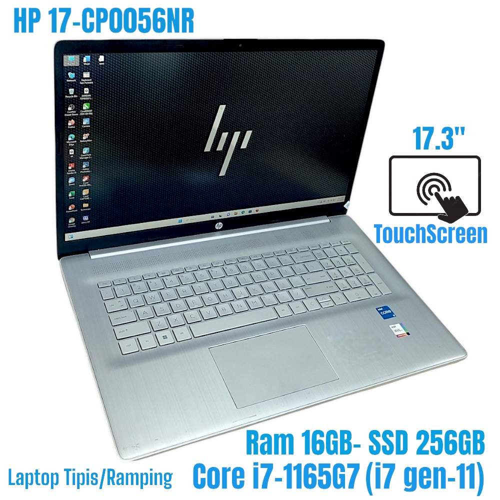 Jual Laptop HP 17-CP0056NR Core i7-1165G7 i7 gen 11 Ram 16GB SSD