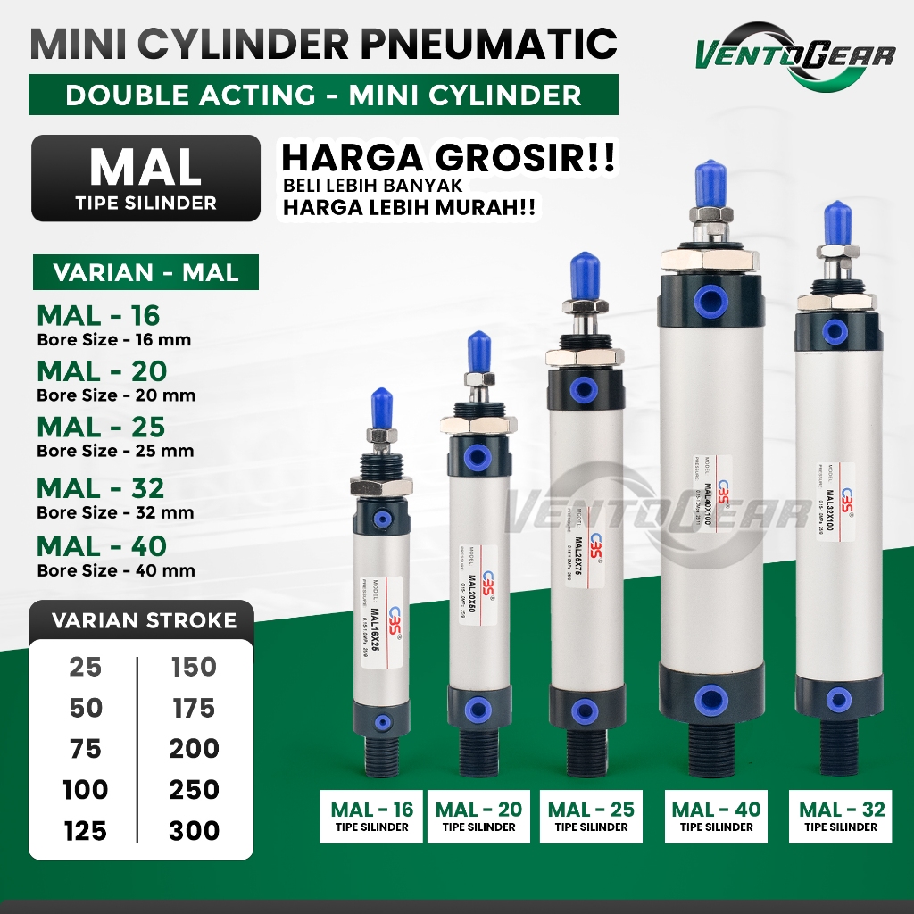 Jual Silinder Pneumatik Terlengkap & Harga Terbaru Juni 2026 | Shopee ...