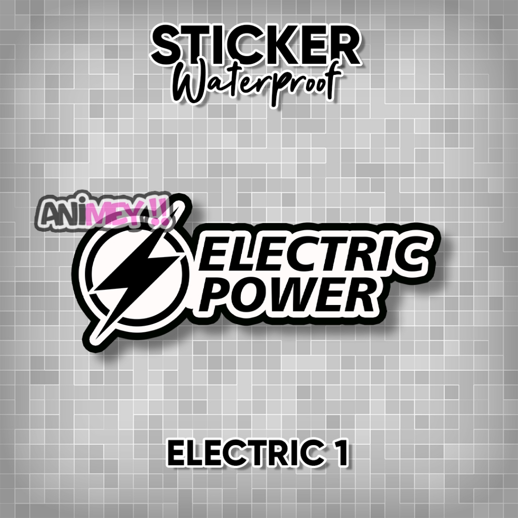 Jual Stiker Logo Electric Power / Stiker Electric power Waterproof ...