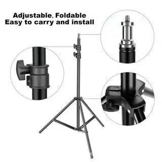 LUXE Tripod 2 1 Meter Light Stand Tripod Universal 2 Meter Multifungsi Tanpa Holder HP