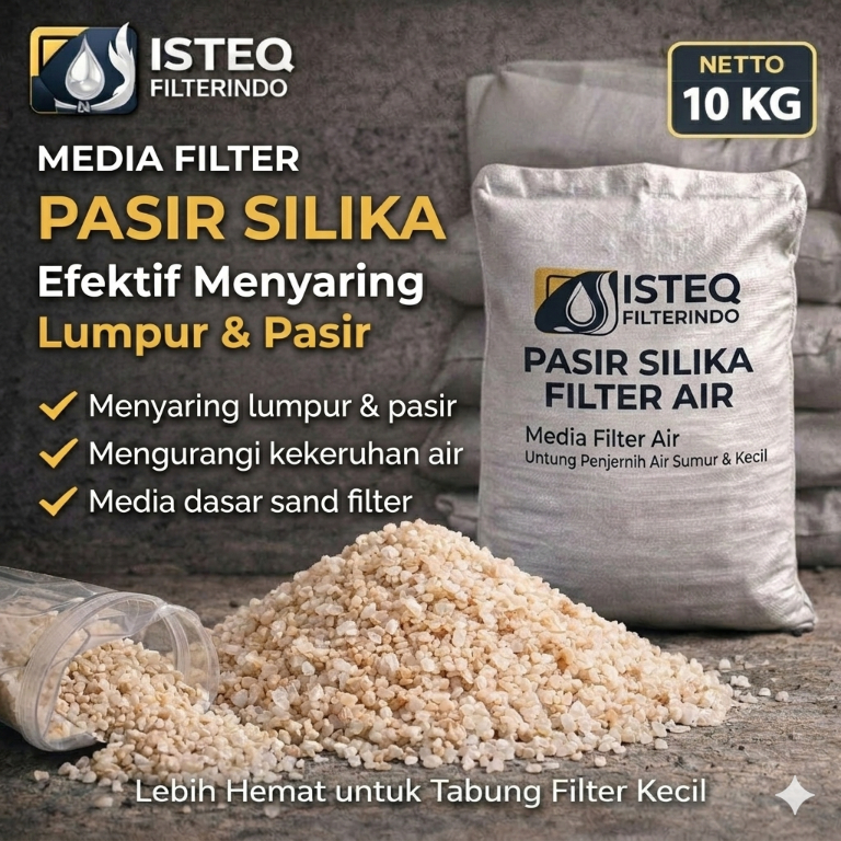 Jual Pasir Silika 10KG Silica Sand Granular / Media Filter Air Sumur ...