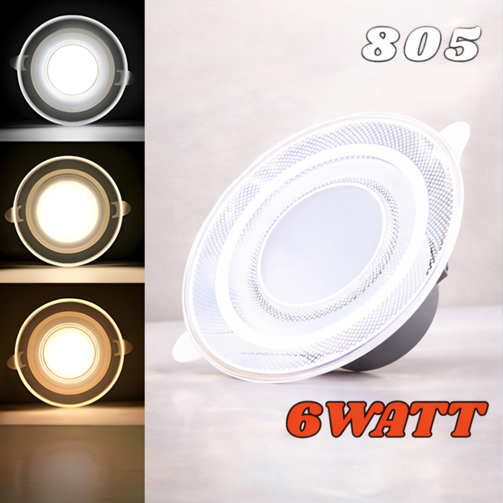 Jual Lampu Downlight Panel LED 805 806 6 Watt Bulat Inbow Lampu Plafon ...