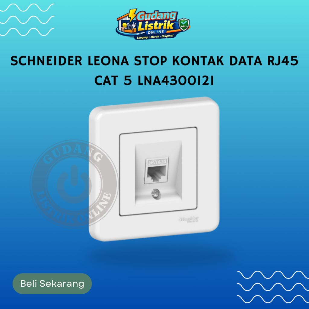 Jual Schneider Leona Stop Kontak Data RJ45 Cat 5 LNA4300121 | Shopee ...