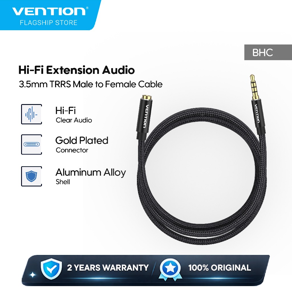 Jual Vention Extension Kabel Perpanjangan Audio 3.5mm TRRS Male to ...