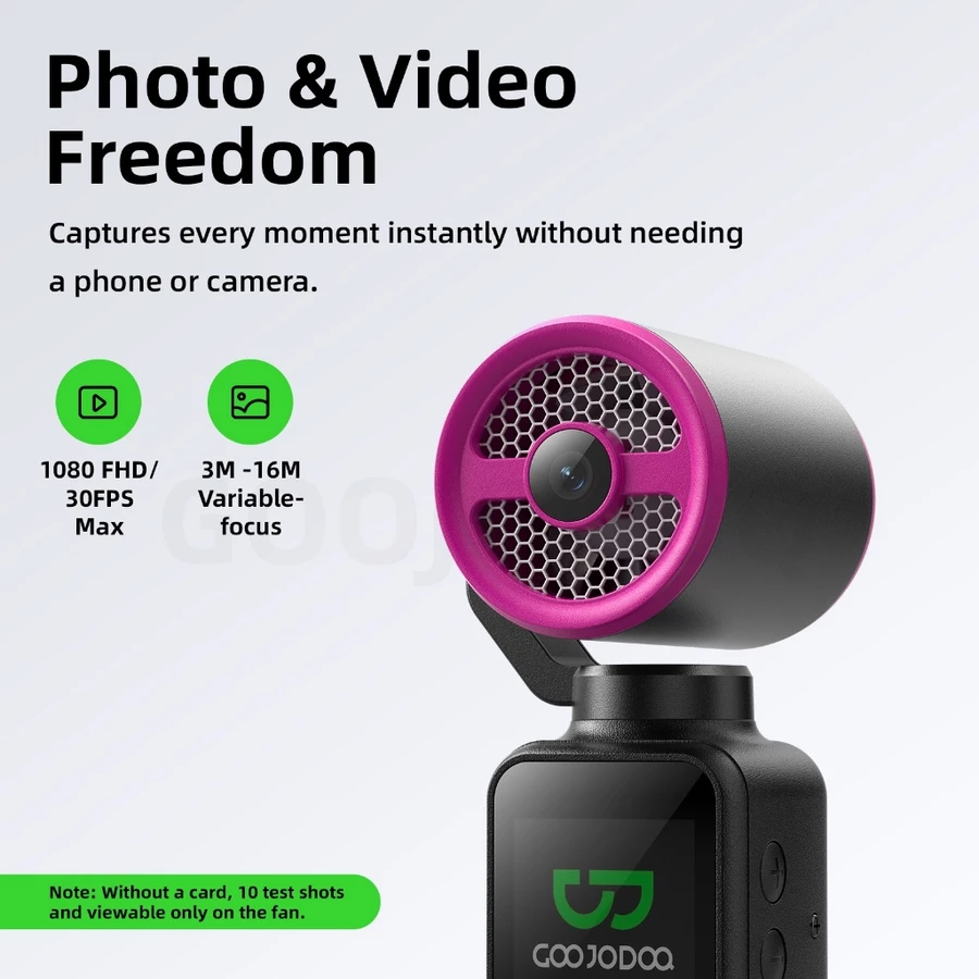 Foto 7 GOOJODOQ GFS025 Kamera Kipas 180° Adjustable 1.3-inch screen Mengambil foto dan video 100 Gear Wind High-speed Turbo kipas angin | 004