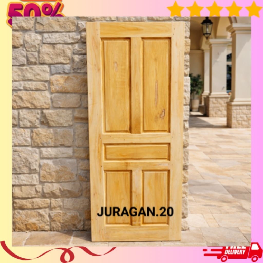 Redy Stok Daun Pintu Rumah Kayu Mahoni Gret A Pintu Depan Pintu Kamar