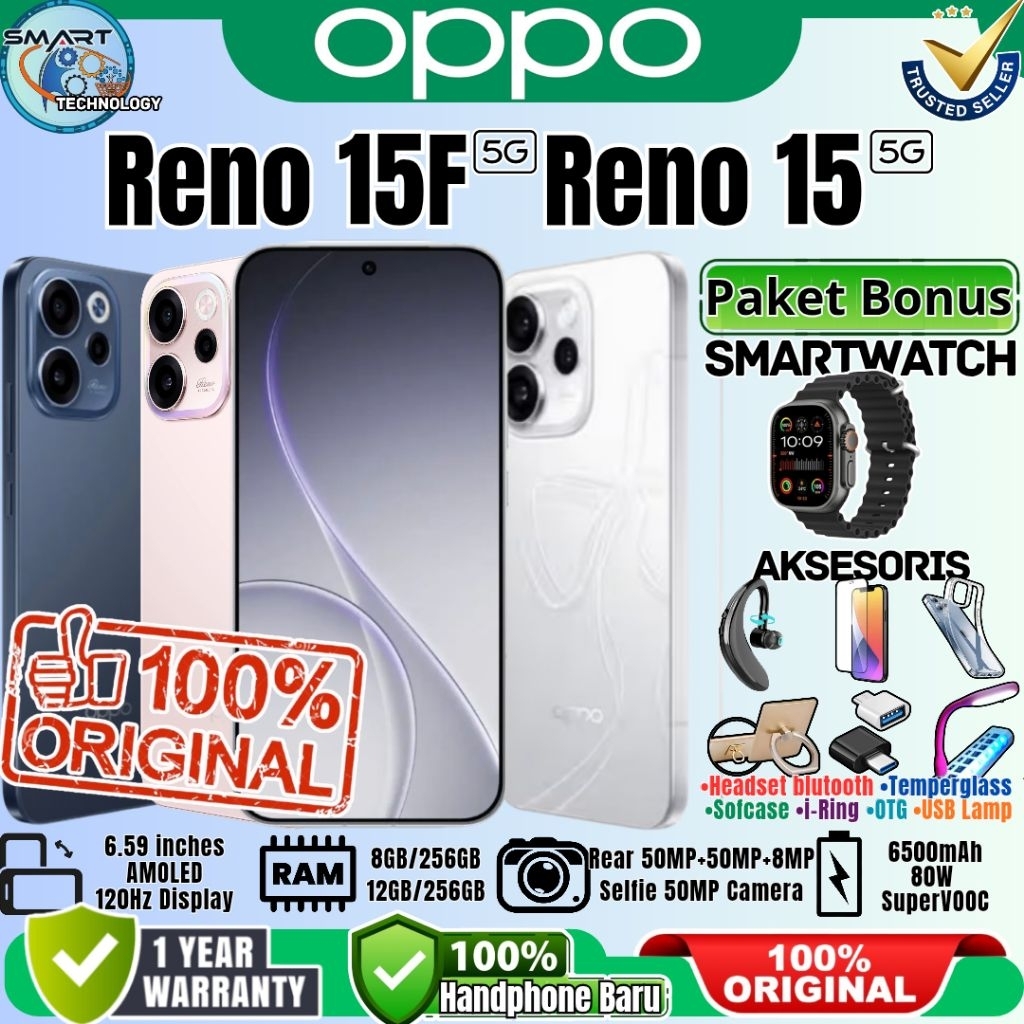Jual Hp Oppo Reno 15F 5G | Oppo Reno15 5G [ 12/256GB - 8/256GB - 8 ...
