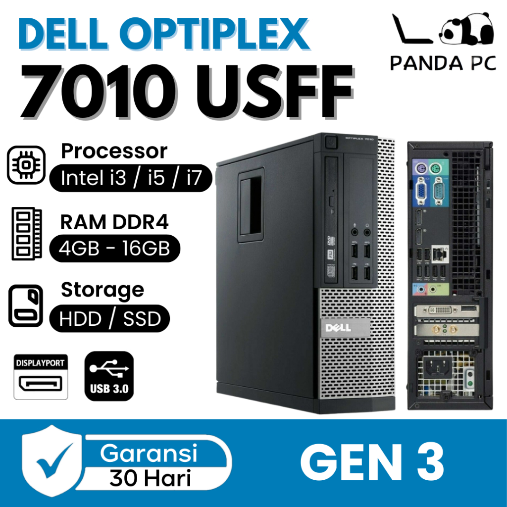 Dell 7010 / 9010 USFF Optiplex Mini PC Core i3 / i5 / i7 Gen 3 Not SFF
