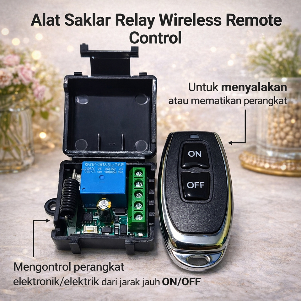 Jual Modul Kontrol Relay 1ch 433MHz DC 12V 10A Remote Control Switch ...