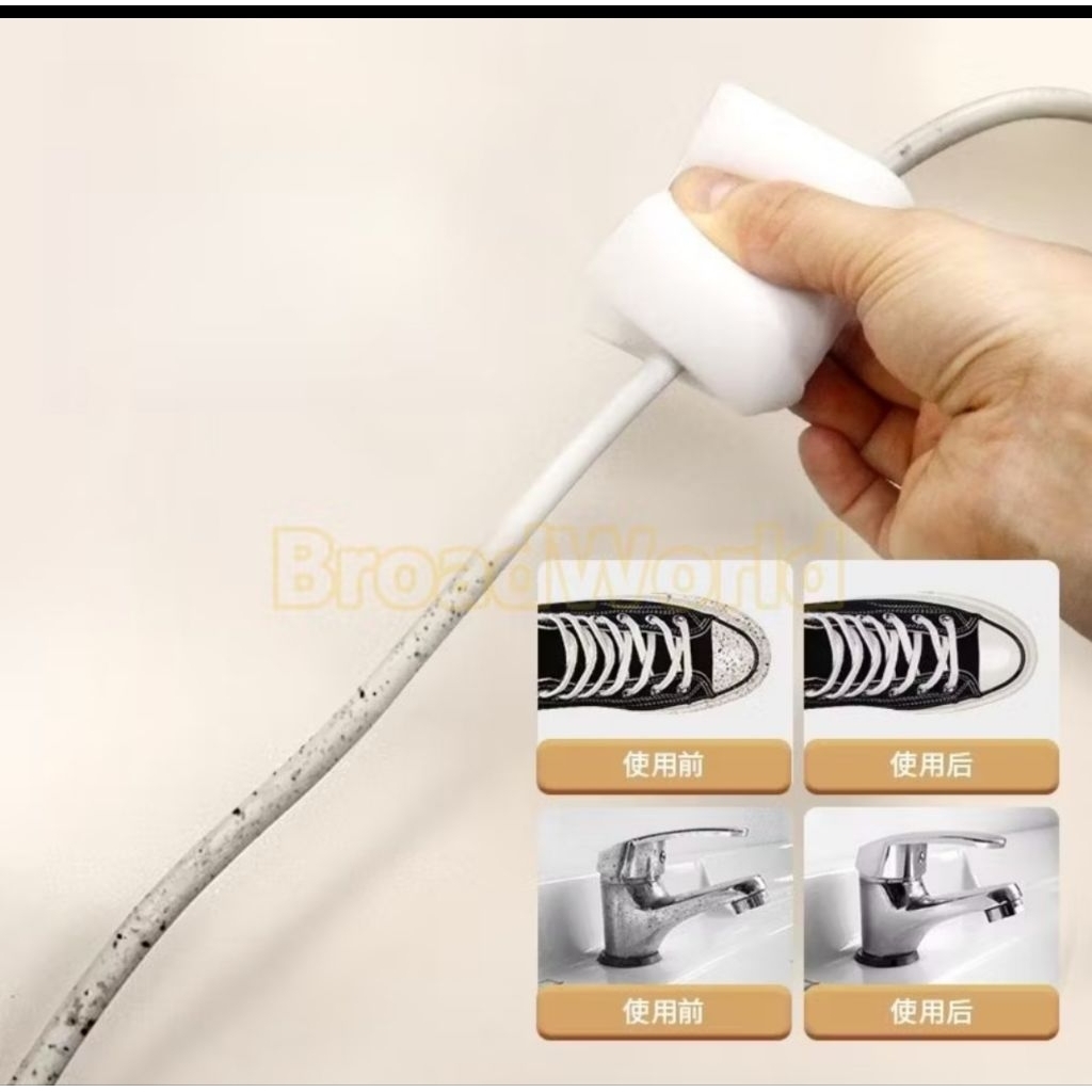 Jual Busa Sponge Putih Ajaib Pembersih Nano Spon Rub Eraser | Shopee ...