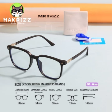 MAKRIZZ Kacamata Trendy Photochromic Anti Radiasi Blueray Minus Kacamata Trendy Bingkai Besar