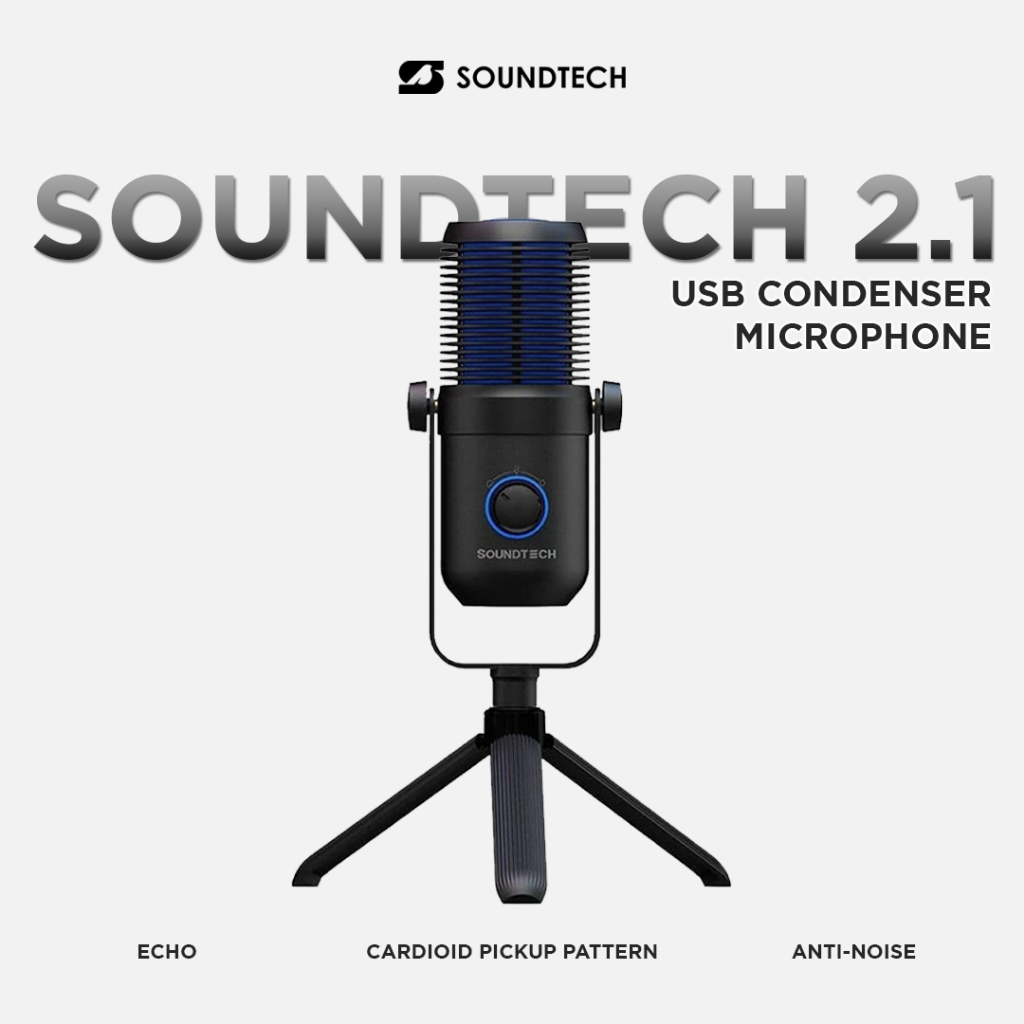 Jual SOUNDTECH 2.1 USB Condenser Microphone Cardioid and Omnidirect for ...