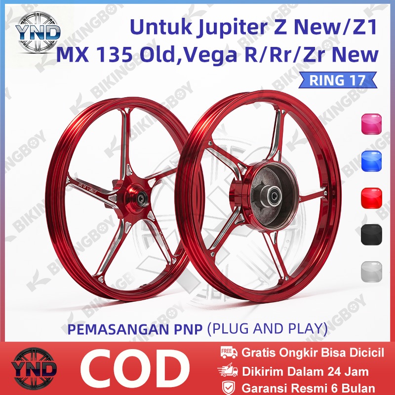 Jual Velg Racing Rims Ring 17 CNC Paketan Depan Belakang untuk Jupiter ...