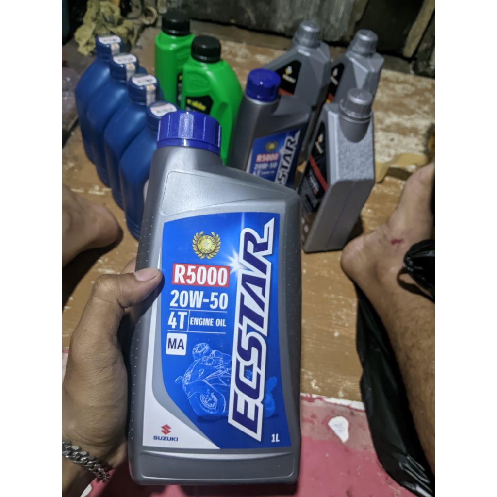 Jual Oli Motor Semi-Sintetik Suzuki ECSTAR R5000 1 Liter | Shopee Indonesia