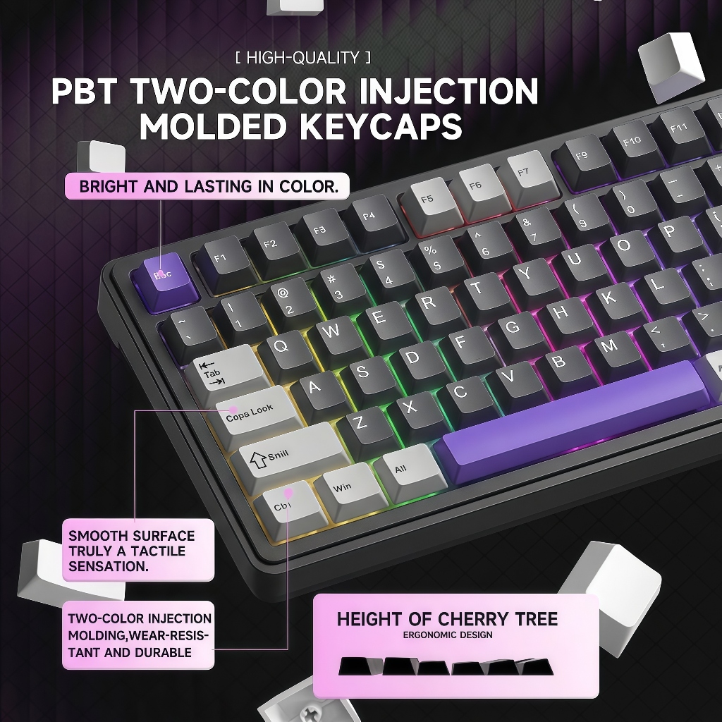 Jual RX75 PRO Mechanical Keyboard Gaming Keyboards Wireless Hot Swap ...