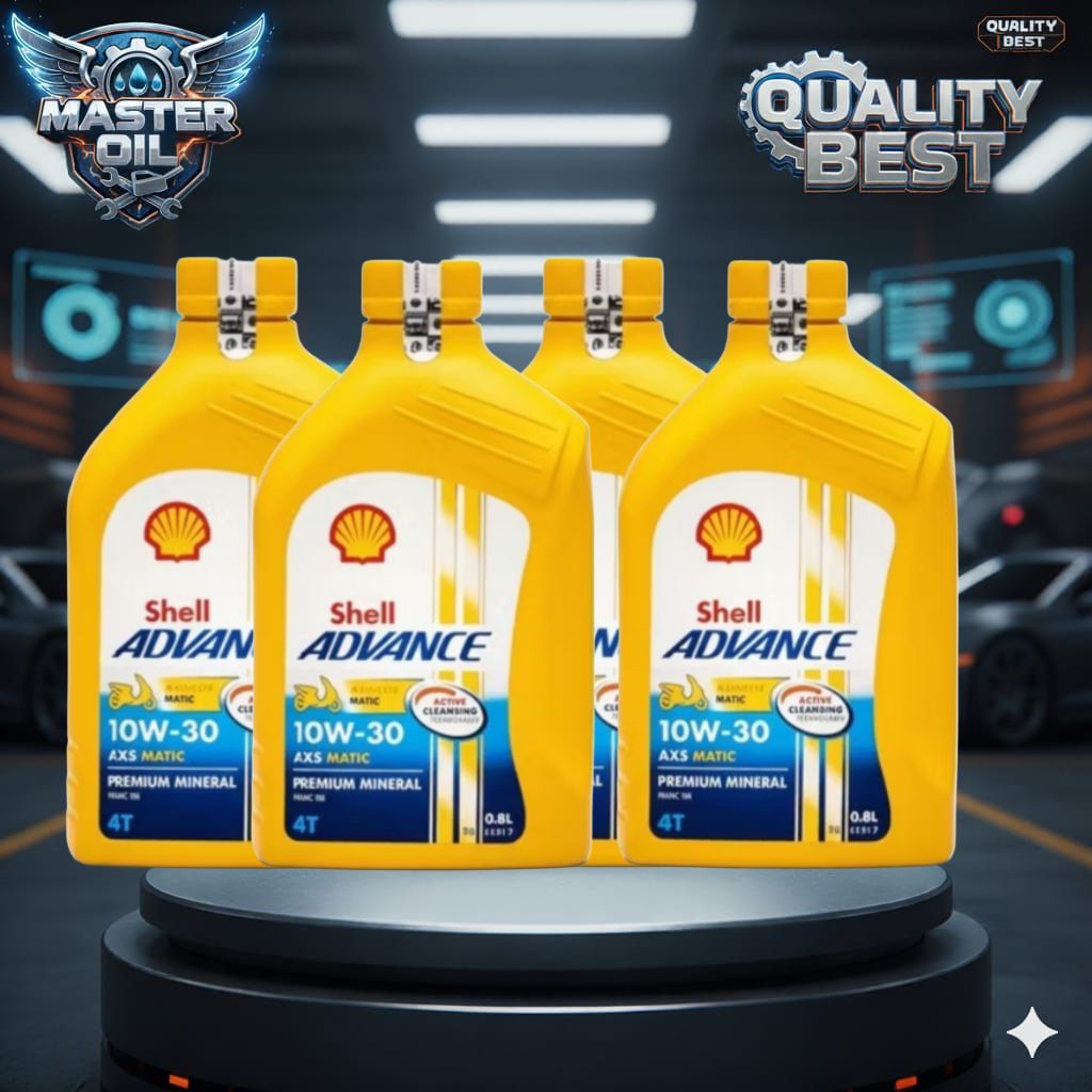 Jual ( PAKET 4 BOTOL ) OLI SHELL AX5 MATIC 0,8L SAE 10W-30 | Shopee ...