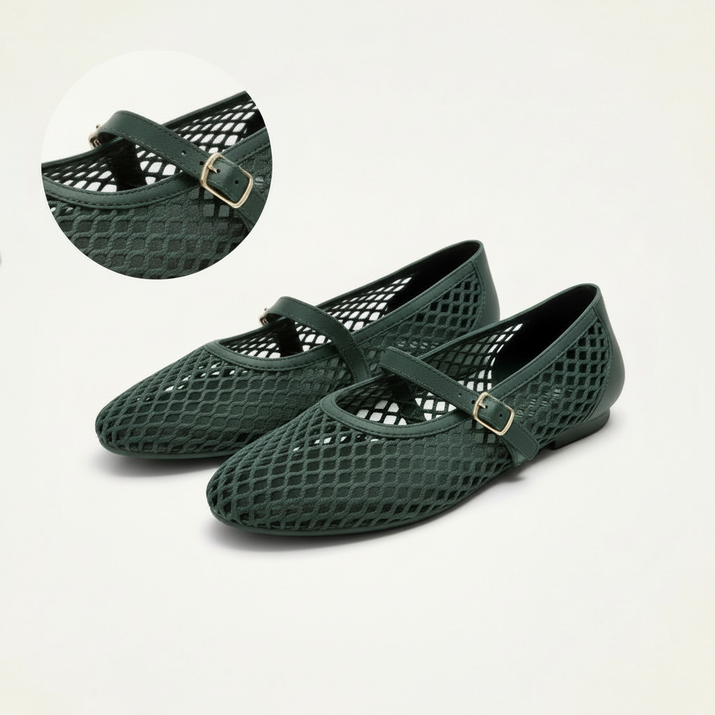 Jual Berrybenka Sofia Mashea Mesh Mary Jane – Sepatu Flat Wanita Jelly ...